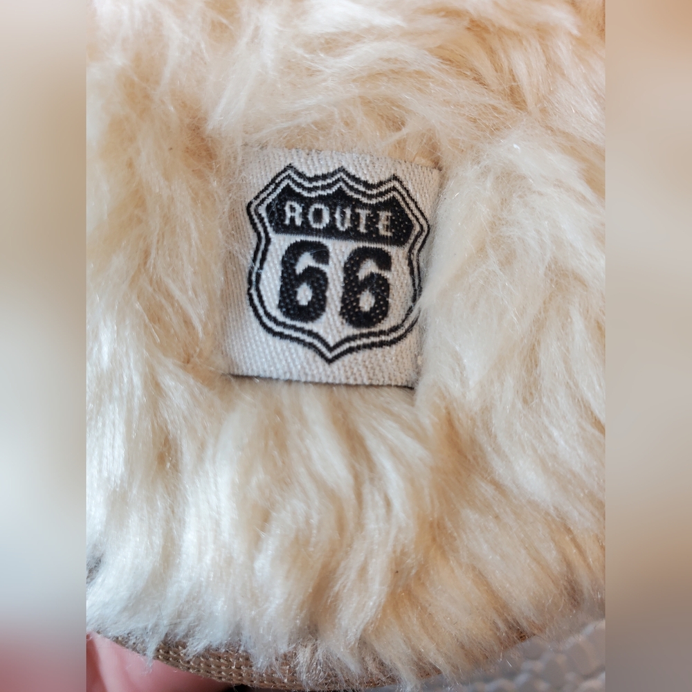 Route 66 NWOB Men's Suede Slippers with Faux Fur Lining Tan Size 7/8 - Picture 9 of 9